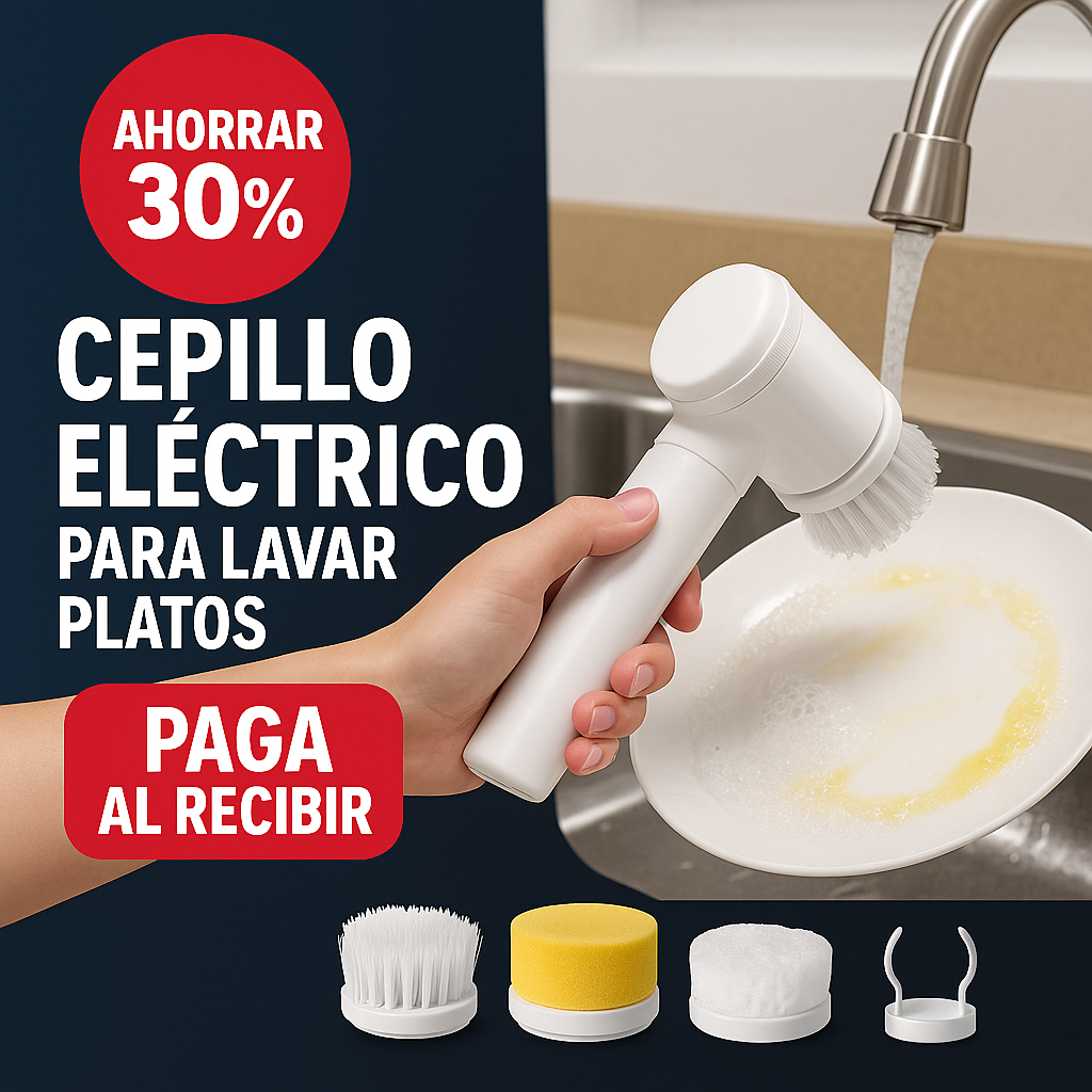 Cepillo Eléctrico para Lavar Platos