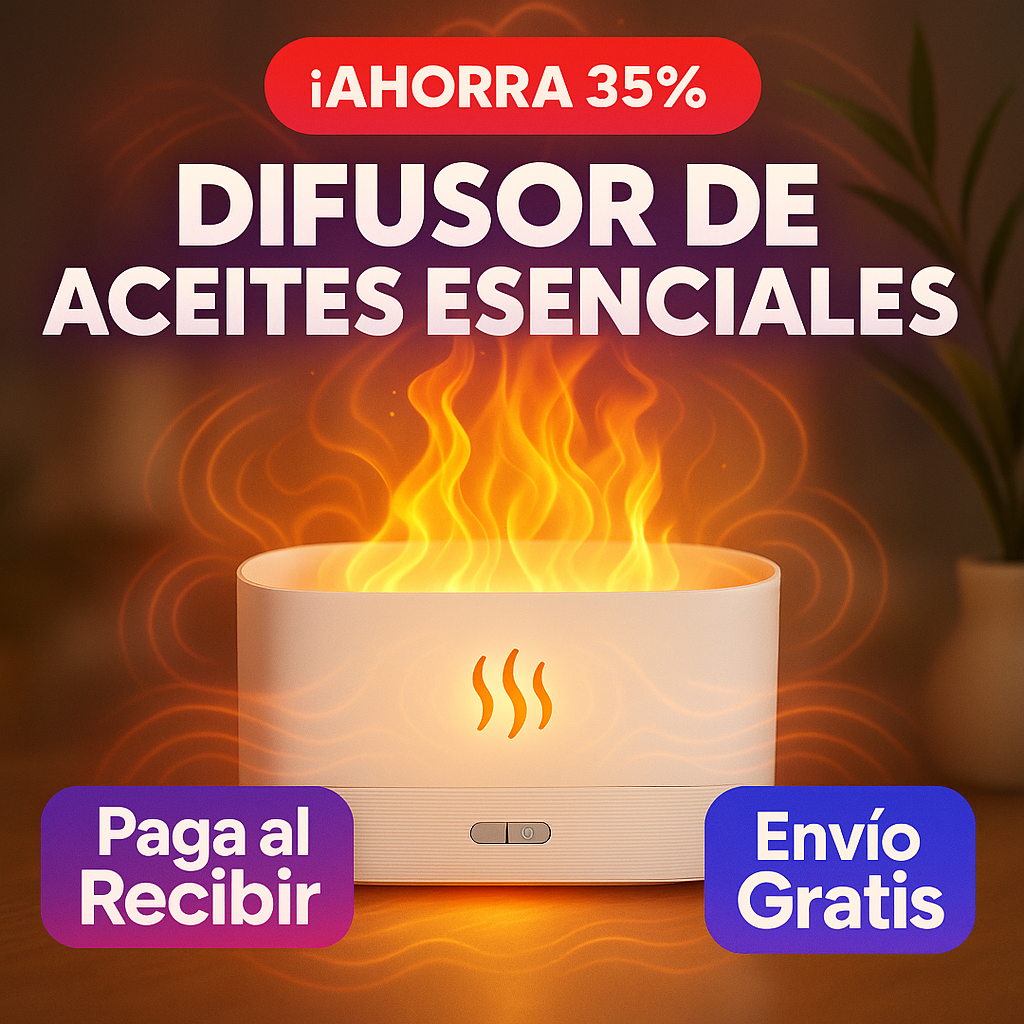 Difusor de Aceites Esenciales LED Humidificador